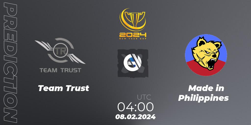 Prognoza Team Trust - Made in Philippines. 08.02.2024 at 05:00, Dota 2, New Year Cup 2024