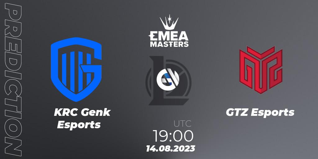 Prognoza KRC Genk Esports - GTZ Esports. 14.08.2023 at 19:00, LoL, EMEA Masters Summer 2023