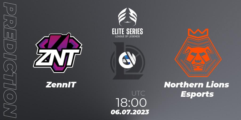 Prognoza ZennIT - Northern Lions Esports. 06.07.2023 at 18:00, LoL, Elite Series Summer 2023