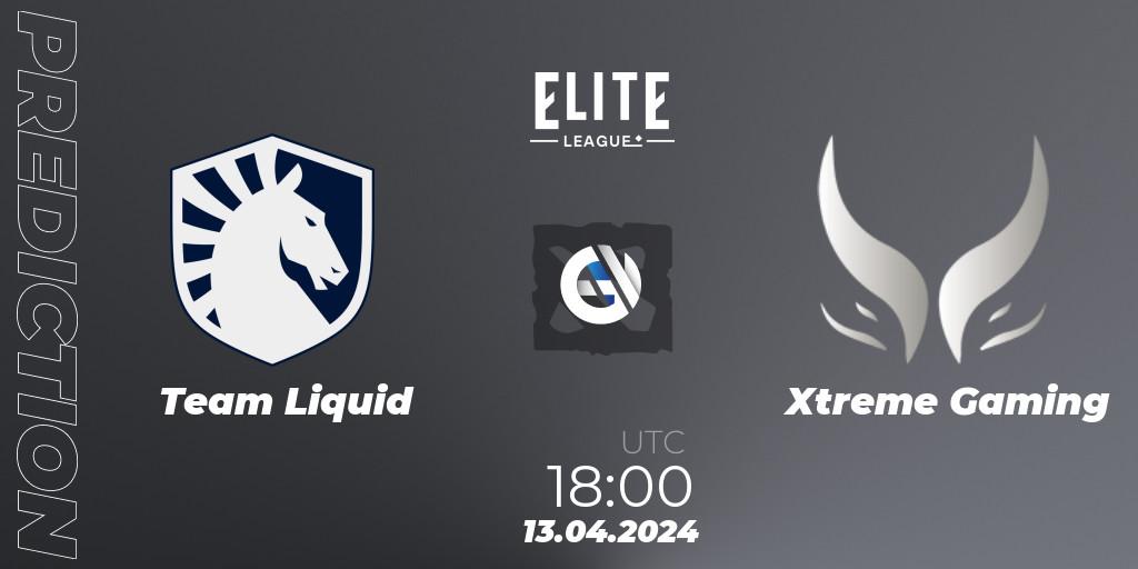 Prognoza Team Liquid - Xtreme Gaming. 13.04.24, Dota 2, Elite League