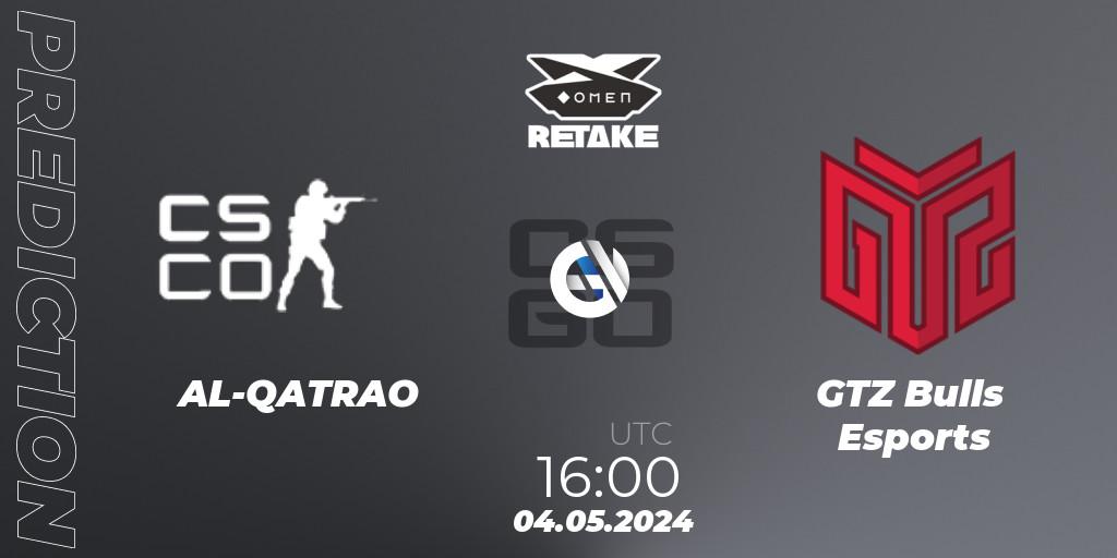 Prognoza AL-QATRAO - GTZ Bulls Esports. 04.05.2024 at 16:00, Counter-Strike (CS2), Circuito Retake Season 8: Take #1