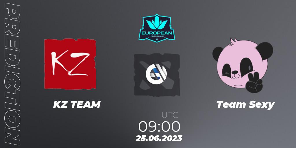 Prognoza KZ TEAM - Team Sexy. 25.06.2023 at 09:01, Dota 2, European Pro League Season 10