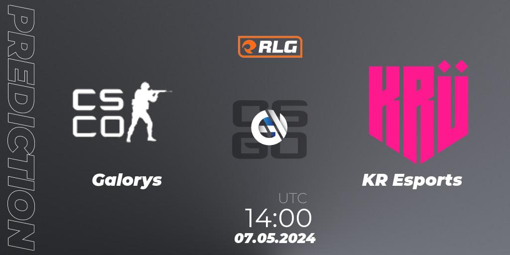Prognoza Galorys - KRÜ Esports. 07.05.2024 at 14:00, Counter-Strike (CS2), RES Latin American Series #4