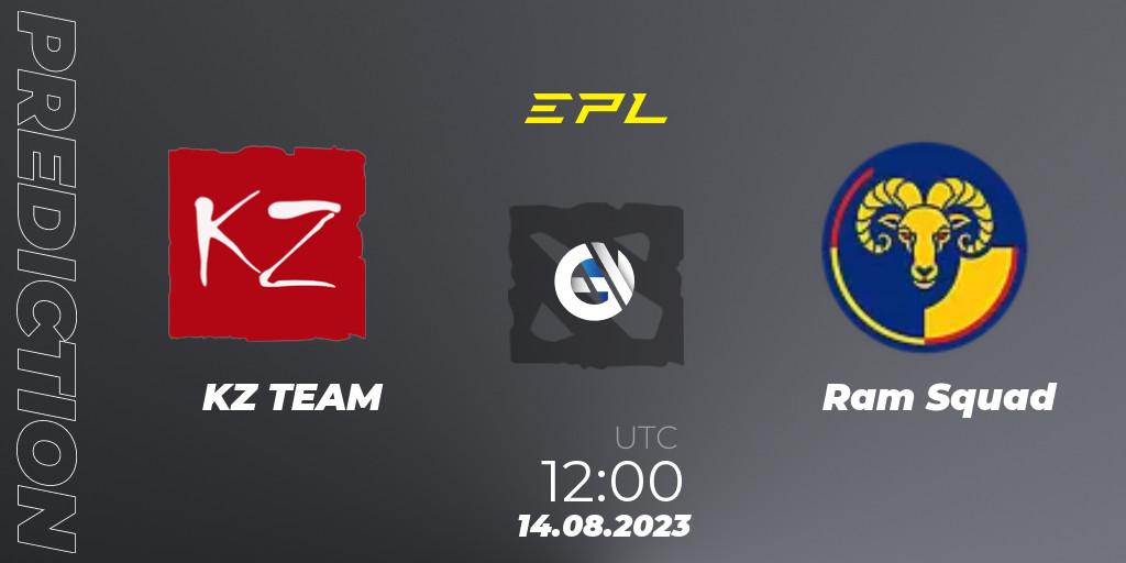 Prognoza KZ TEAM - Ram Squad. 14.08.2023 at 12:22, Dota 2, European Pro League Season 11