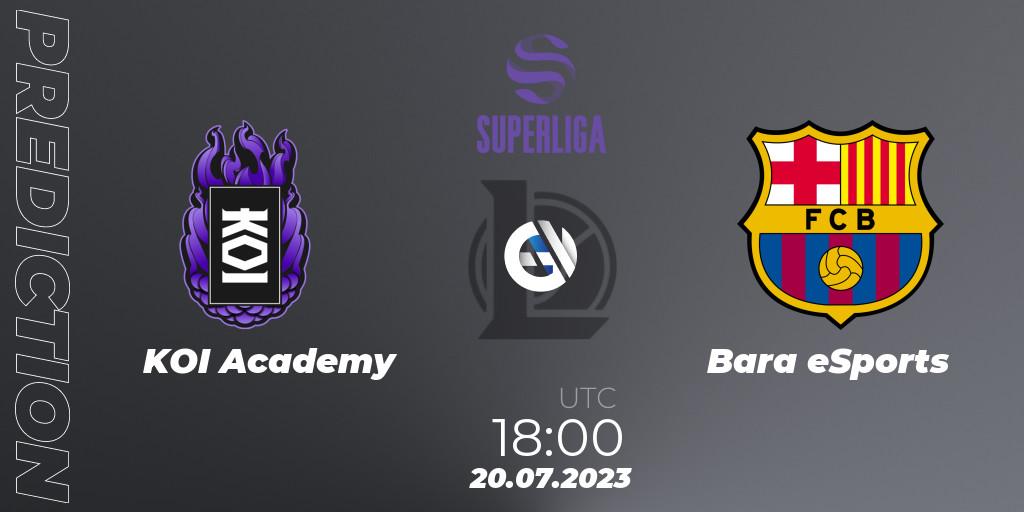 Prognoza KOI Academy - Barça eSports. 20.07.2023 at 18:00, LoL, Superliga Summer 2023 - Group Stage