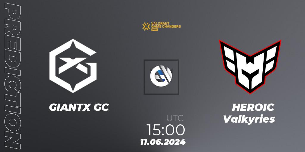 Prognoza GIANTX GC - HEROIC Valkyries. 11.06.2024 at 18:30, VALORANT, VCT 2024: Game Changers EMEA Stage 2