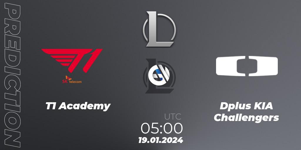 Prognoza T1 Academy - Dplus KIA Challengers. 19.01.2024 at 05:00, LoL, LCK Challengers League 2024 Spring - Group Stage