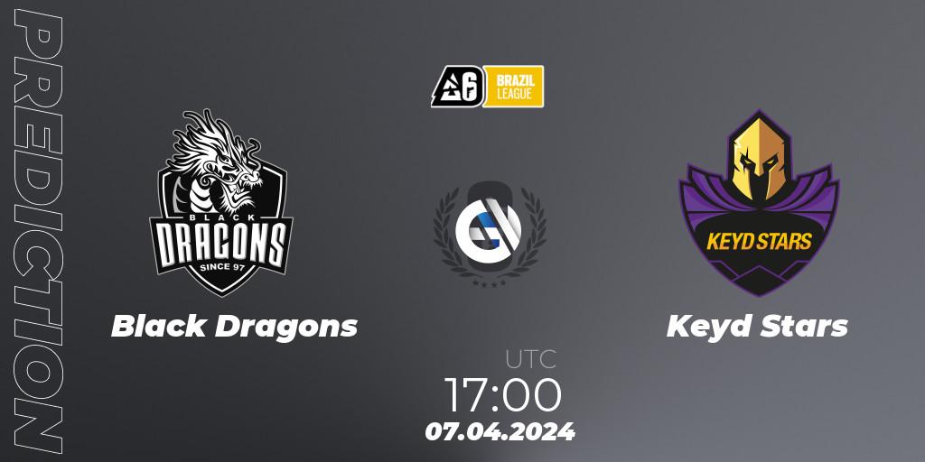 Prognoza Black Dragons - Keyd Stars. 07.04.24, Rainbow Six, Brazil League 2024 - Stage 1