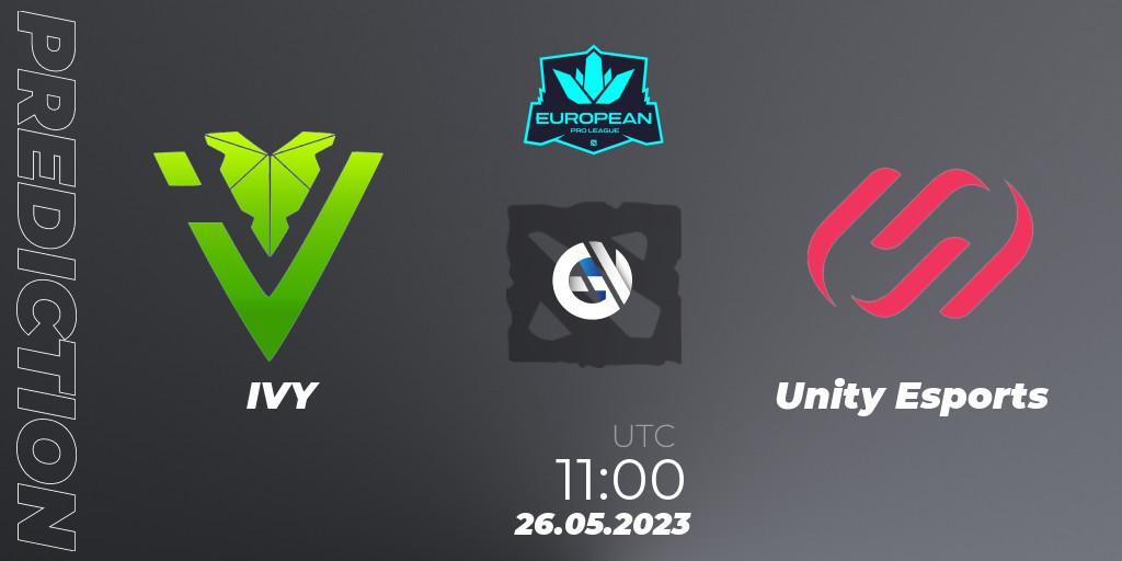 Prognoza IVY - Unity Esports. 25.05.23, Dota 2, European Pro League Season 9