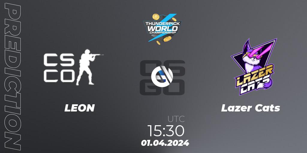 Prognoza LEON - Lazer Cats. 01.04.2024 at 15:30, Counter-Strike (CS2), Thunderpick World Championship 2024 Finals