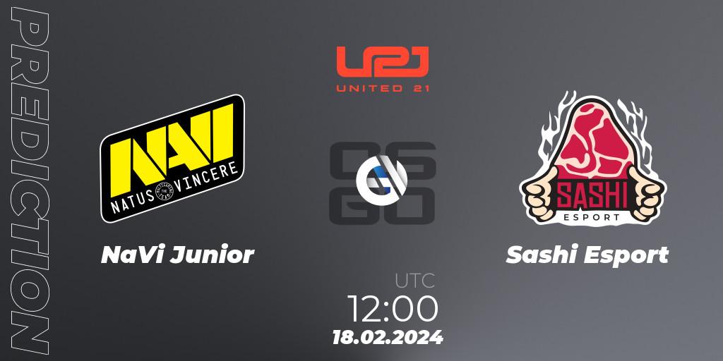 Prognoza NaVi Junior - Sashi Esport. 18.02.2024 at 12:00, Counter-Strike (CS2), United21 Season 11