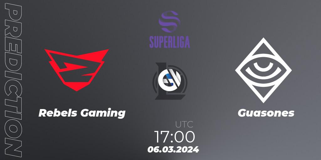 Prognoza Rebels Gaming - Guasones. 06.03.2024 at 17:00, LoL, Superliga Spring 2024 - Group Stage