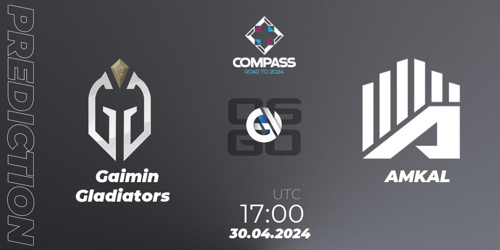 Prognoza Gaimin Gladiators - AMKAL. 30.04.2024 at 17:10, Counter-Strike (CS2), YaLLa Compass Spring 2024
