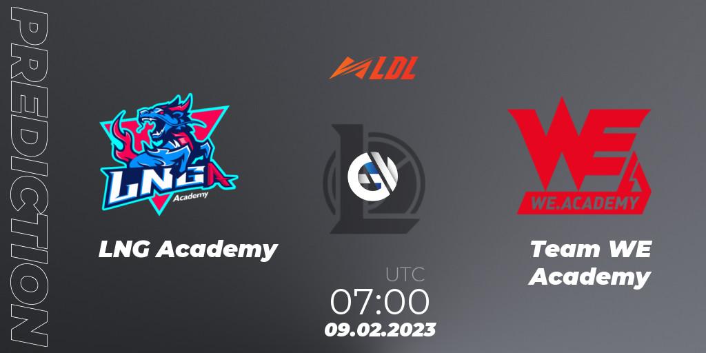 Prognoza LNG Academy - Team WE Academy. 09.02.23, LoL, LDL 2023 - Swiss Stage