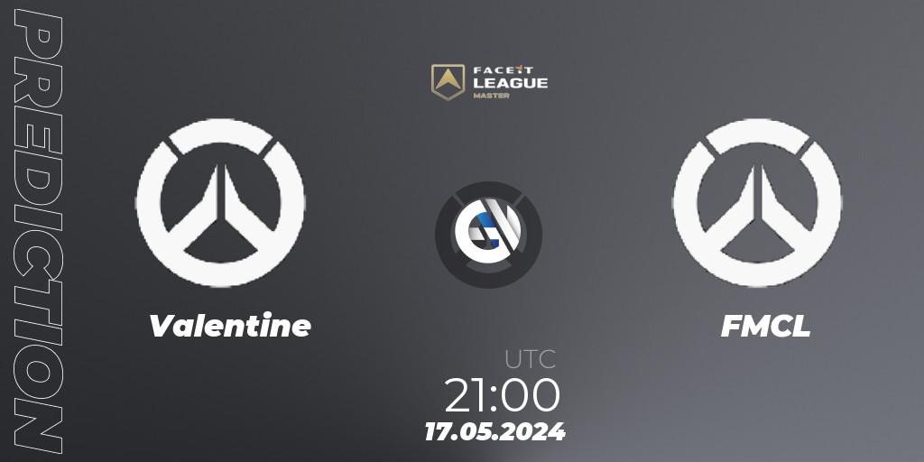 Prognoza Valentine - FMCL. 17.05.2024 at 21:00, Overwatch, FACEIT League Season 1 - NA Master Road to EWC