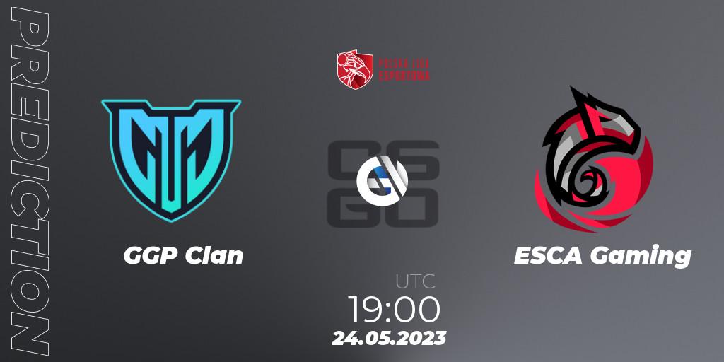 Prognoza GGP Clan - ESCA Gaming. 24.05.2023 at 19:00, Counter-Strike (CS2), Polish Esports League 2023 Split 2