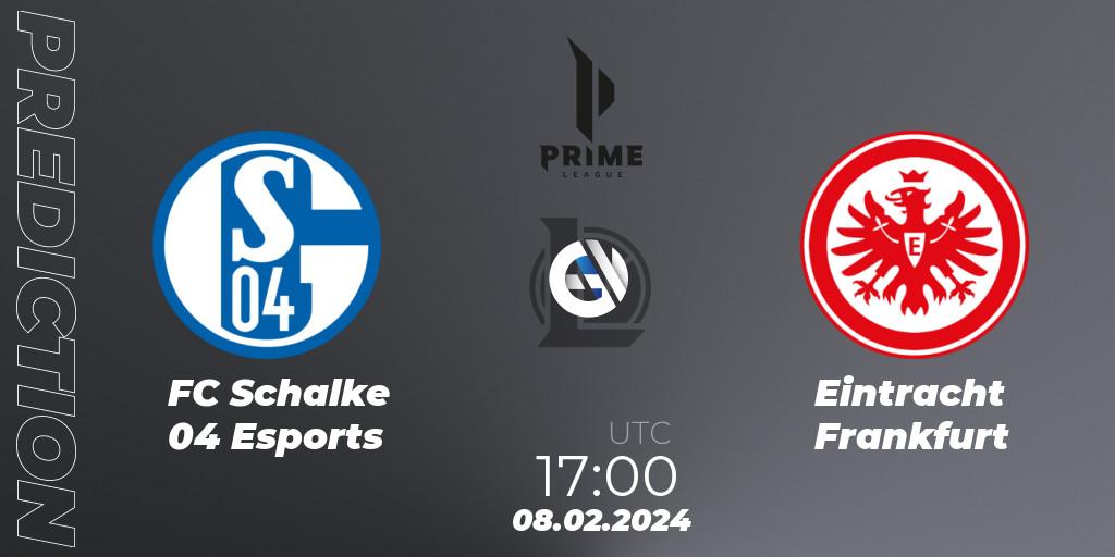 Prognoza FC Schalke 04 Esports - Eintracht Frankfurt. 08.02.24, LoL, Prime League Spring 2024 - Group Stage