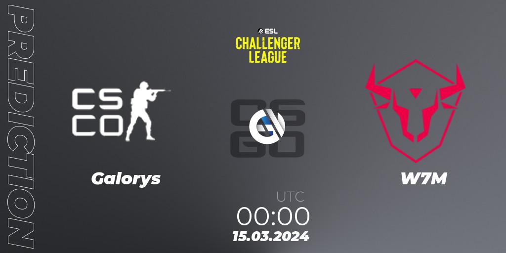 Prognoza Galorys - W7M. 15.03.24, CS2 (CS:GO), ESL Challenger League Season 47: South America