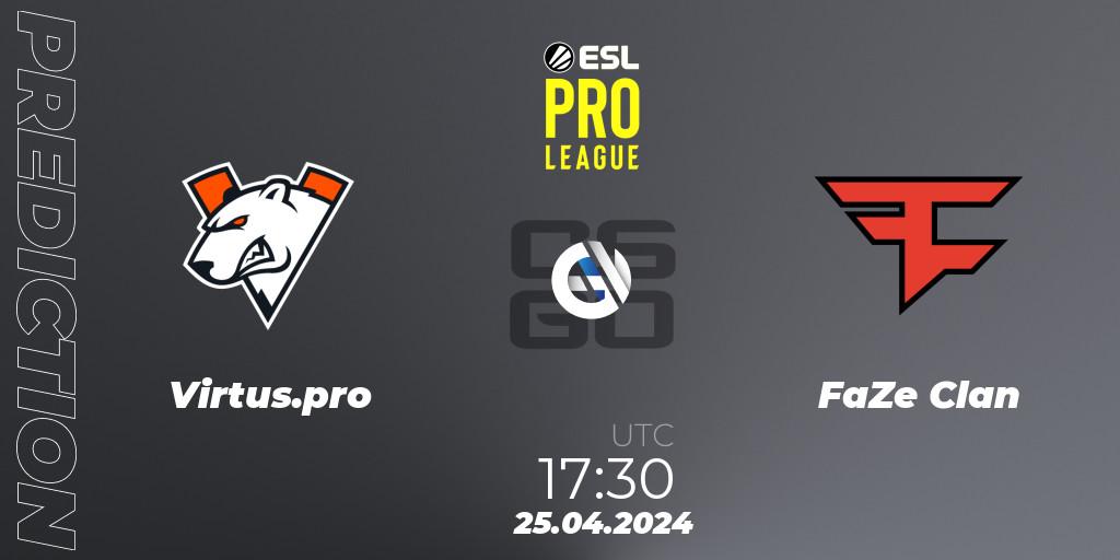 Prognoza Virtus.pro - FaZe Clan. 25.04.24, CS2 (CS:GO), ESL Pro League Season 19