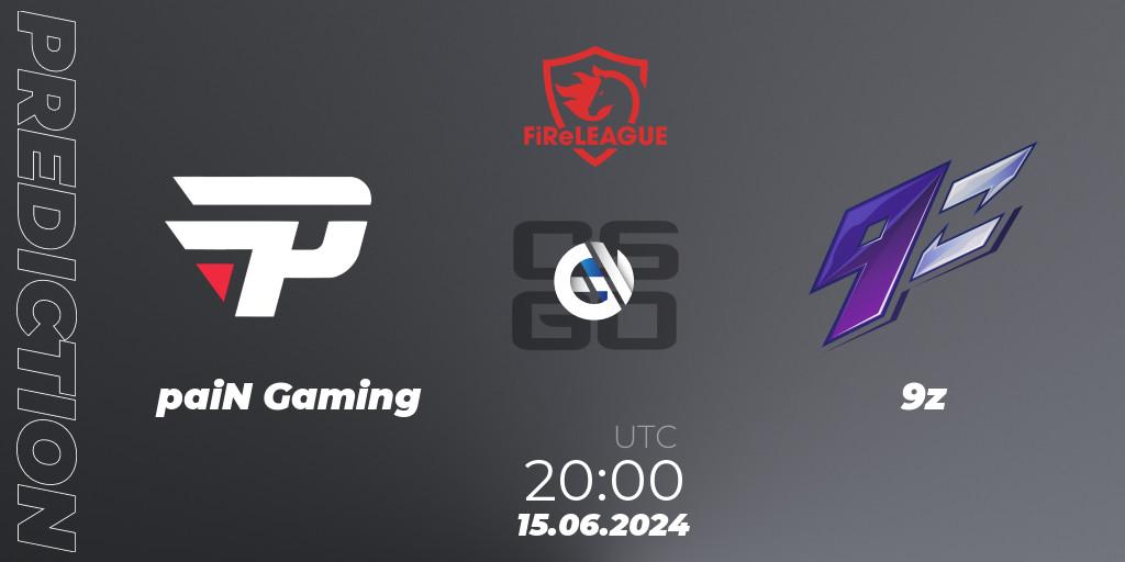 Prognoza paiN Gaming - 9z. 15.06.2024 at 20:25, Counter-Strike (CS2), FiReLEAGUE 2023 Global Finals