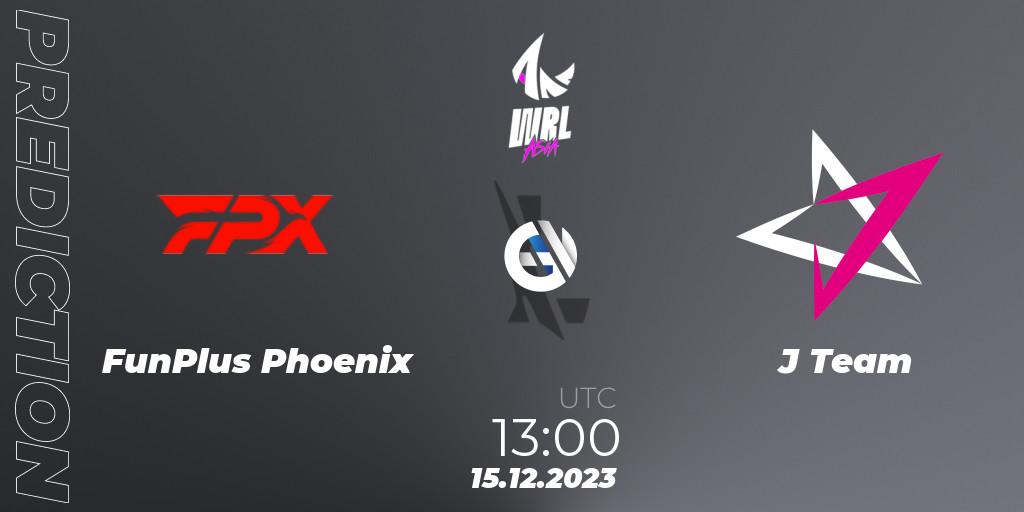 Prognoza FunPlus Phoenix - J Team. 15.12.2023 at 13:00, Wild Rift, WRL Asia 2023 - Season 2 - Regular Season