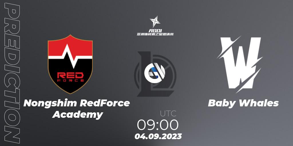 Prognoza Nongshim RedForce Academy - Baby Whales. 04.09.2023 at 09:00, LoL, Asia Star Challengers Invitational 2023