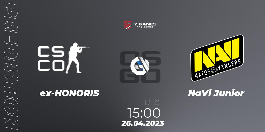 Prognoza ex-HONORIS - NaVi Junior. 26.04.2023 at 15:00, Counter-Strike (CS2), Y-Games PRO Series 2023