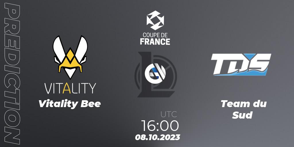 Prognoza Vitality Bee - Team du Sud. 08.10.2023 at 16:00, LoL, Coupe de France 2023