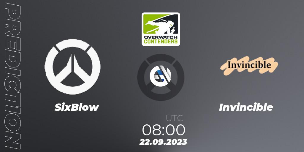Prognoza SixBlow - Invincible. 22.09.2023 at 08:00, Overwatch, Overwatch Contenders 2023 Fall Series: Asia Pacific