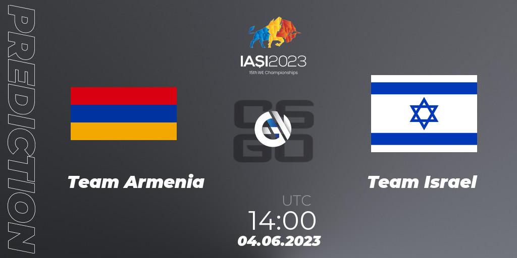 Prognoza Team Armenia - Israel. 04.06.2023 at 14:00, Counter-Strike (CS2), IESF World Esports Championship 2023: Eastern Europe Qualifier