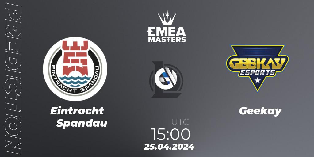 Prognoza Eintracht Spandau - Geekay. 25.04.24, LoL, EMEA Masters Spring 2024 - Playoffs