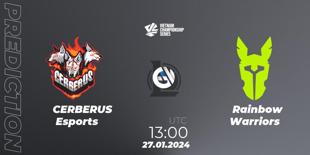 Prognoza CERBERUS Esports - Rainbow Warriors. 27.01.2024 at 13:00, LoL, VCS Dawn 2024 - Group Stage