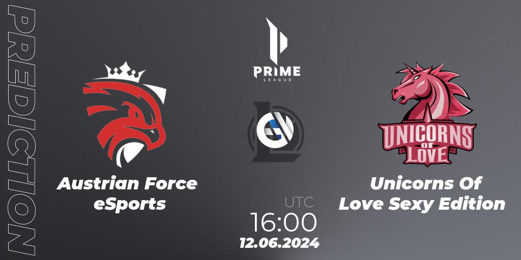 Prognoza Austrian Force eSports - Unicorns Of Love Sexy Edition. 12.06.2024 at 17:00, LoL, Prime League Summer 2024