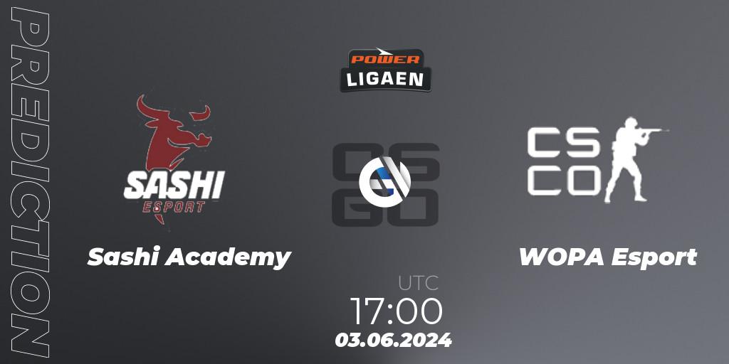 Prognoza Sashi Academy - WOPA Esport. 04.06.2024 at 16:00, Counter-Strike (CS2), Dust2.dk Ligaen Season 26