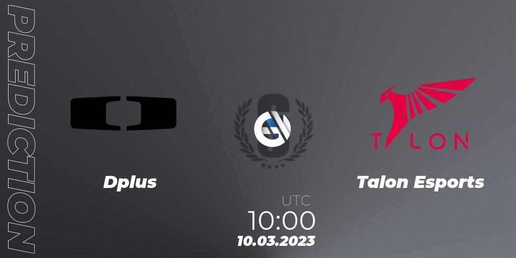 Prognoza Dplus - Talon Esports. 10.03.2023 at 10:00, Rainbow Six, South Korea League 2023 - Stage 1
