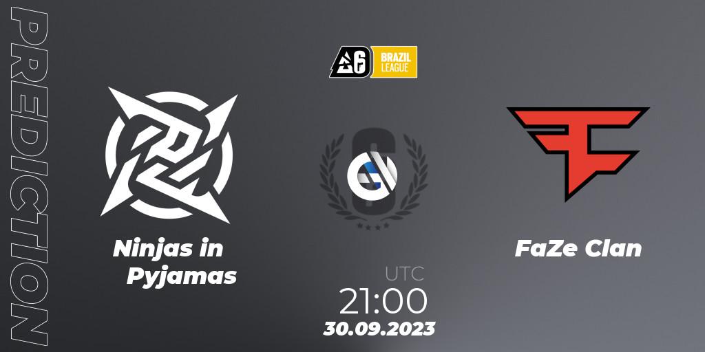 Prognoza Ninjas in Pyjamas - FaZe Clan. 30.09.23, Rainbow Six, Brazil League 2023 - Stage 2