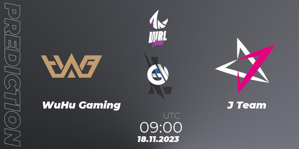 Prognoza WuHu Gaming - J Team. 18.11.2023 at 09:00, Wild Rift, WRL Asia 2023 - Season 2 - Regular Season