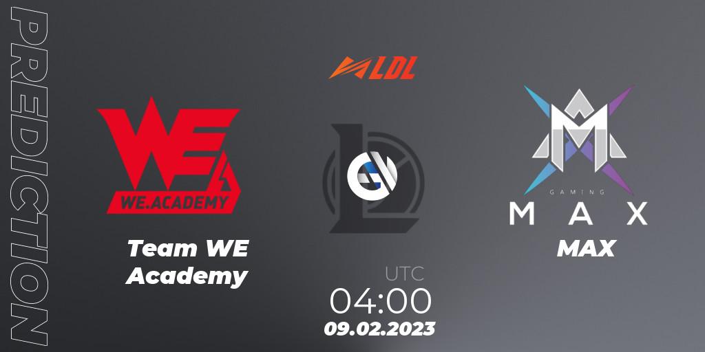 Prognoza Team WE Academy - MAX. 09.02.23, LoL, LDL 2023 - Swiss Stage