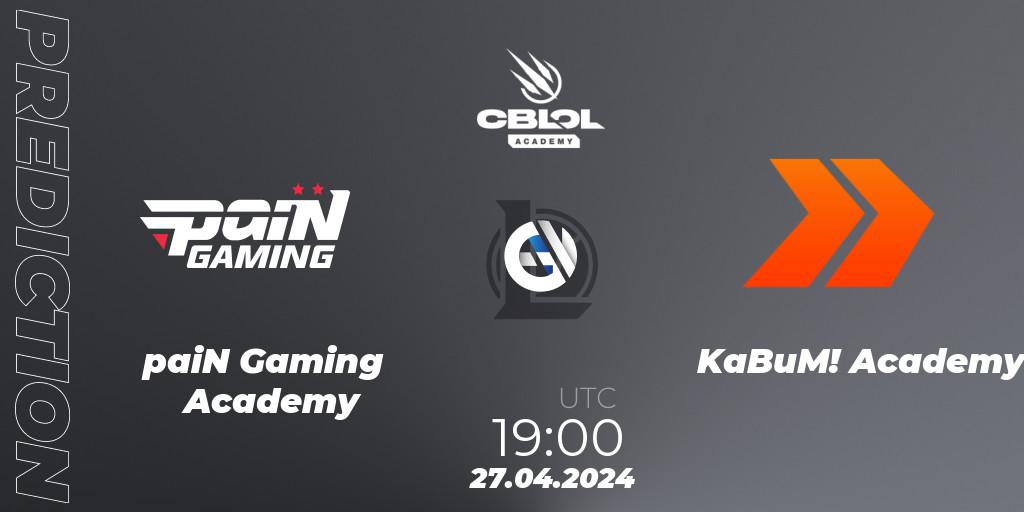 Prognoza paiN Gaming Academy - KaBuM! Academy. 27.04.24, LoL, CBLOL Academy Split 1 2024