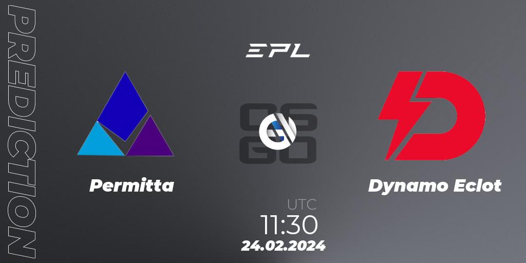 Prognoza Permitta - Dynamo Eclot. 24.02.2024 at 11:30, Counter-Strike (CS2), European Pro League Season 15: Division 2