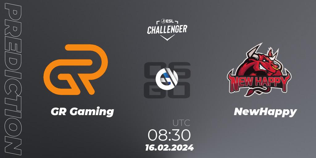 Prognoza GR Gaming - NewHappy. 16.02.24, CS2 (CS:GO), ESL Challenger #56: Asian Qualifier