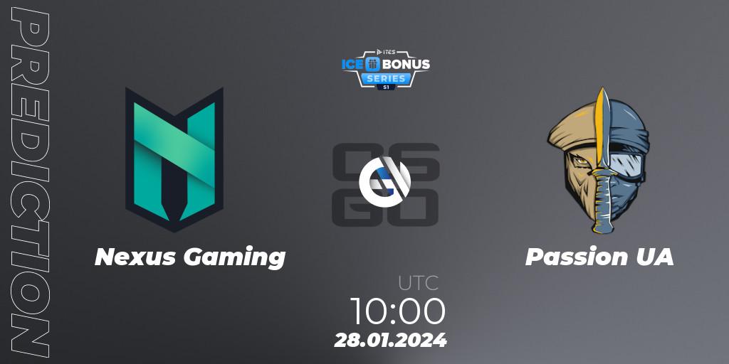 Prognoza Nexus Gaming - Passion UA. 28.01.2024 at 10:00, Counter-Strike (CS2), IceBonus Series #1