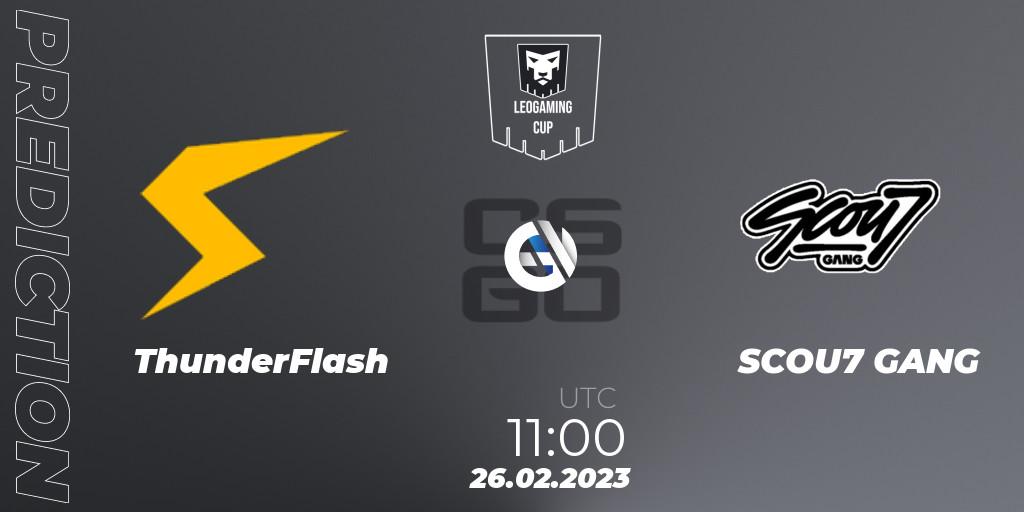 Prognoza ThunderFlash - SCOU7 GANG. 26.02.2023 at 11:00, Counter-Strike (CS2), Leo Gaming Cup