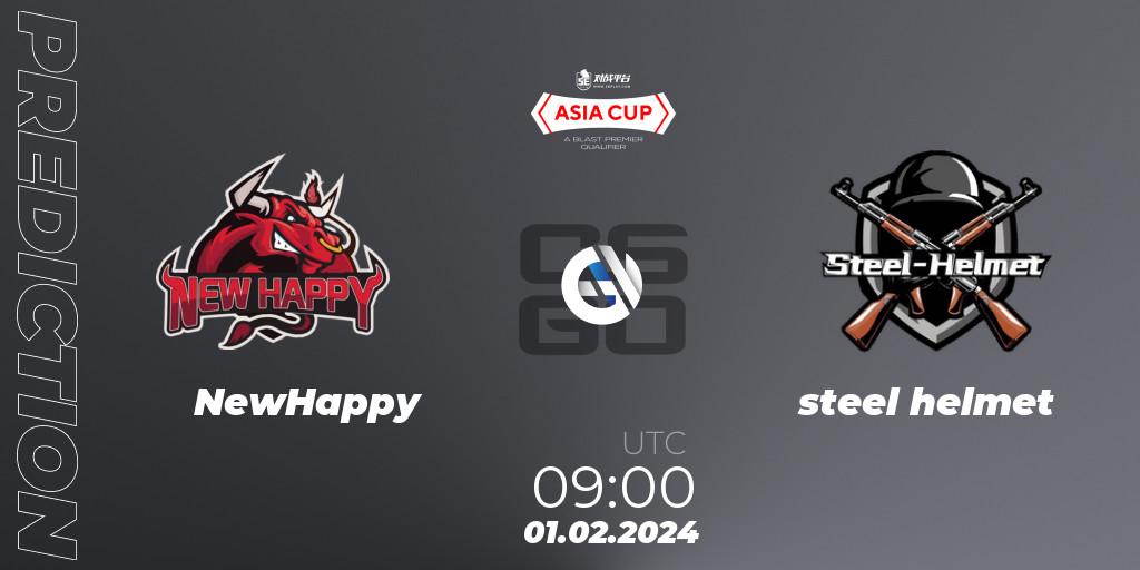 Prognoza NewHappy - steel helmet. 01.02.24, CS2 (CS:GO), 5E Arena Asia Cup Spring 2024 - BLAST Premier Qualifier