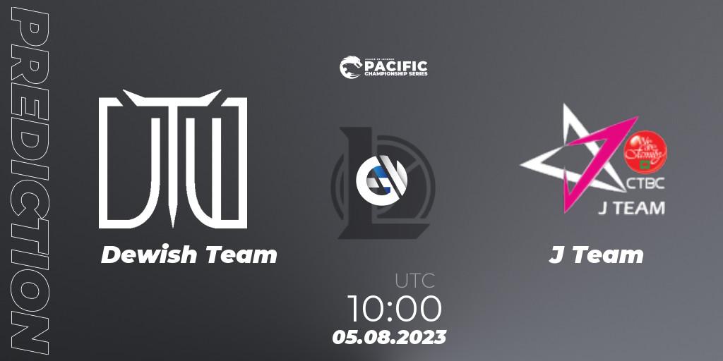 Prognoza Dewish Team - J Team. 06.08.2023 at 10:00, LoL, PACIFIC Championship series Group Stage