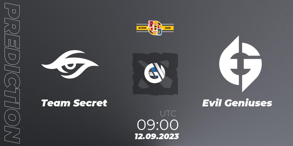 Prognoza Team Secret - Evil Geniuses. 12.09.23, Dota 2, BetBoom Dacha