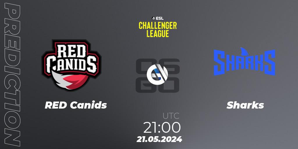 Prognoza RED Canids - Sharks. 21.05.2024 at 21:00, Counter-Strike (CS2), ESL Challenger League Season 47: South America