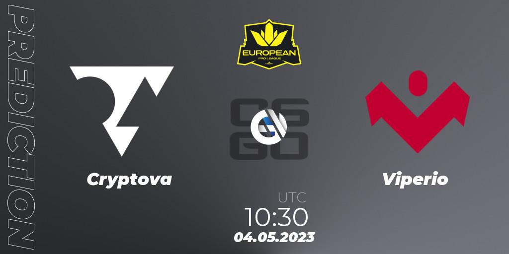 Prognoza Cryptova - Viperio. 04.05.2023 at 10:30, Counter-Strike (CS2), European Pro League Season 8: Division 2