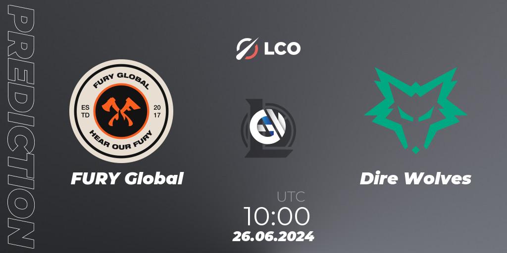 Prognoza FURY Global - Dire Wolves. 26.06.2024 at 10:00, LoL, LCO Split 2 2024 - Group Stage