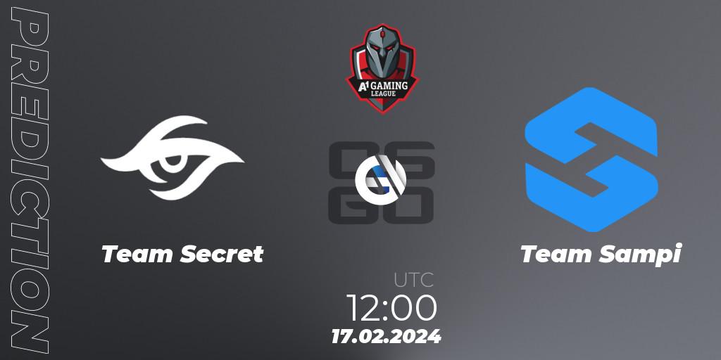 Prognoza Team Secret - Team Sampi. 17.02.2024 at 12:00, Counter-Strike (CS2), A1 Gaming League Season 8